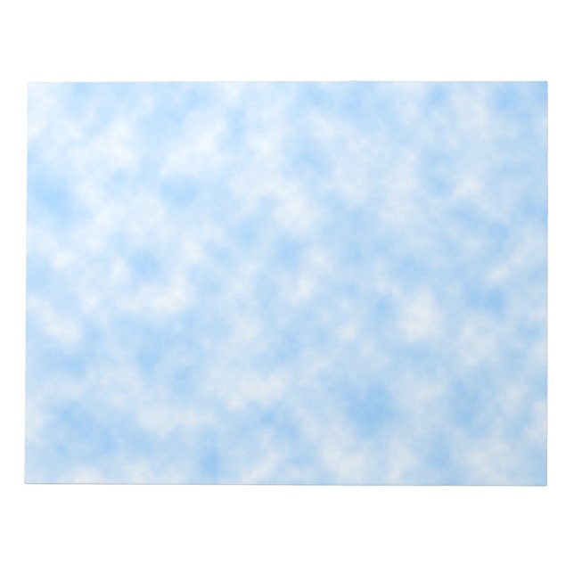 Created Blue and White Clouds Design Notepad (Front)