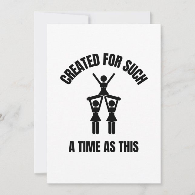 Created for such a time as this Cheerleading Thank You Card (Front)