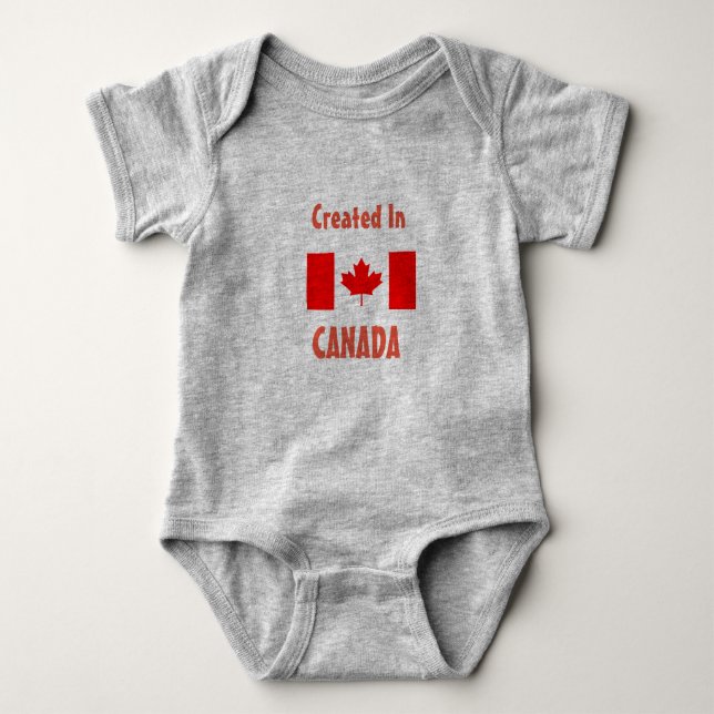 Created in Canada - Baby One Piece Bodysuit (Front)