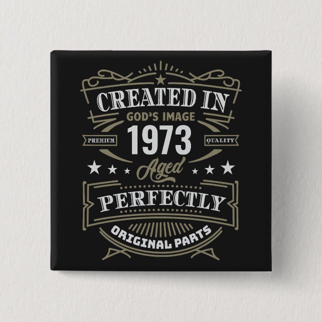 Created In God's Image Customized 2 Inch Square Button (Front)