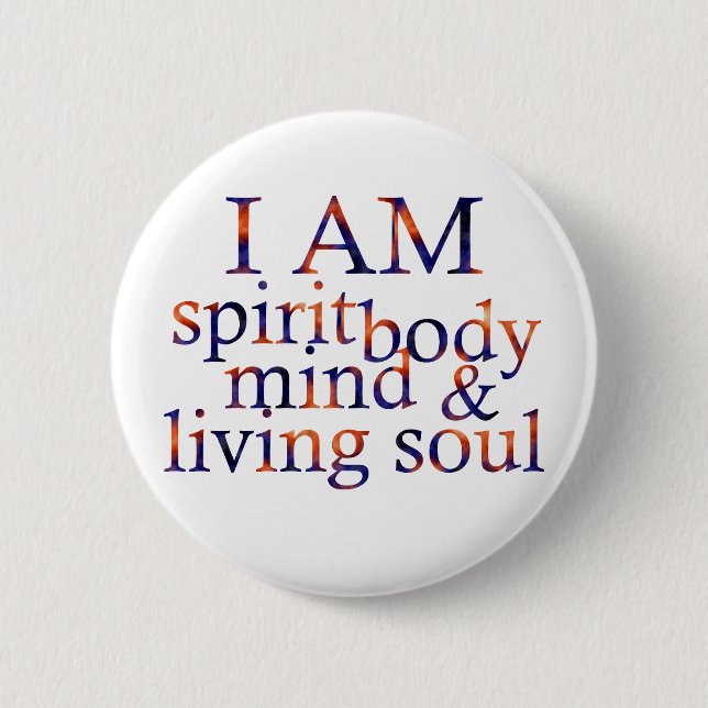 Created in His Image Eng 2 Inch Round Button (Front)