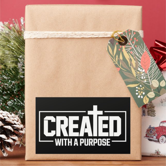 Created With A Purpose Christian Blessed Bible  Sticker (Holiday)