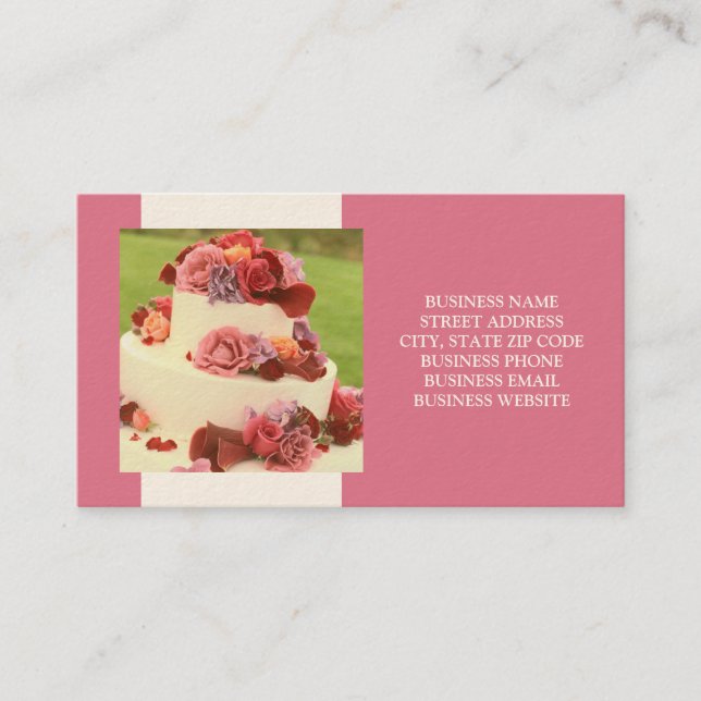 Créateur de gâteaux ou Cartes de visite Mariages (Devant)