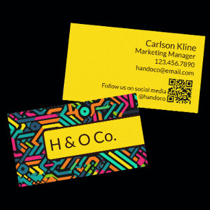 Créatif moderne Gras QR Code Carte de visite
