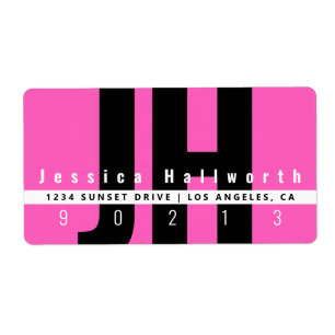 Créatif unique moderne   Rose Black White Adresse