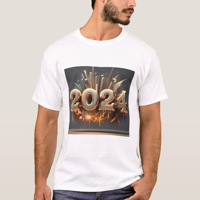 Creating a New Year 2024 t-shirt involves consider (Front)