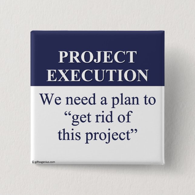 Creating a Project Execution Plan (3) 2 Inch Square Button (Front)