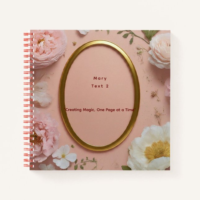 "Creating Magic, One Page at a Time" notebook  (Front)