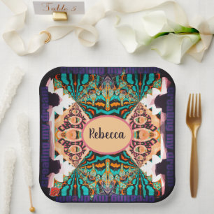 Creating my Dream with a name or a word Paper Plate