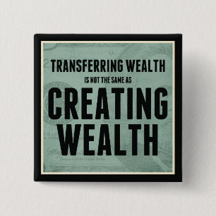 Creating Wealth 2 Inch Square Button