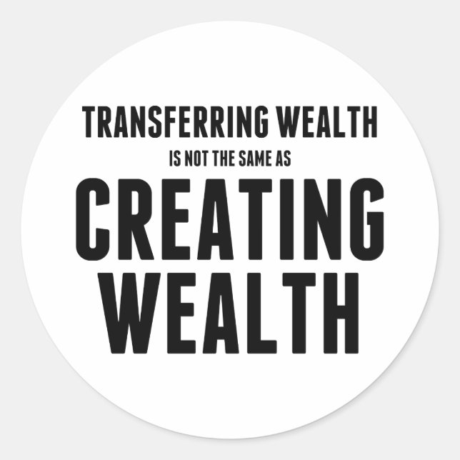 Creating Wealth Classic Round Sticker (Front)
