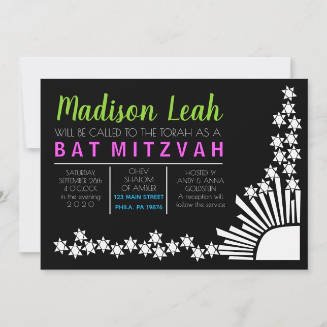 CREATION Bar Bat Mitzvah Invitation (Front)