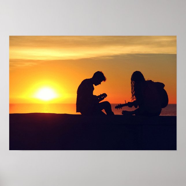 Création d'une affiche musique / coucher de soleil (Devant)