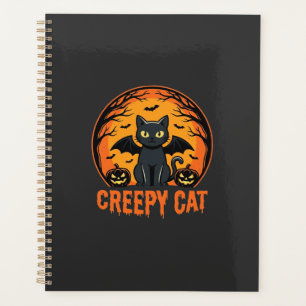 Création graphique de chat effrayant Halloween cha