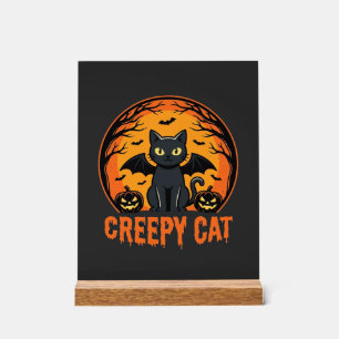Création graphique de chat effrayant Halloween cha