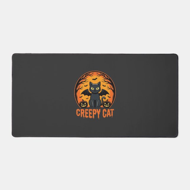 Création graphique de chat effrayant Halloween cha (Recto)