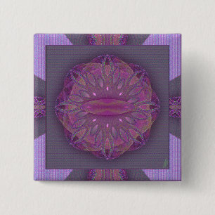 Creation Mandala 2 Inch Square Button