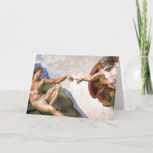 Creation of Adam by Michelangelo Card