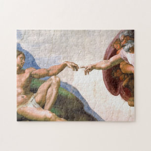 Creation of Adam by Michelangelo Jigsaw Puzzle