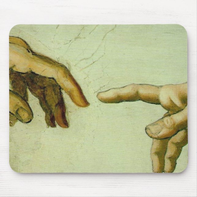 Creation of Adam (detail-hands) Mouse Pad (Front)