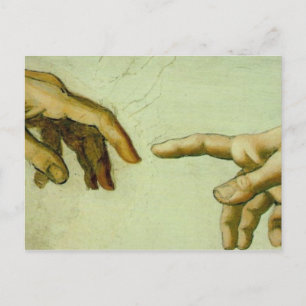Creation of Adam (detail-hands) Postcard