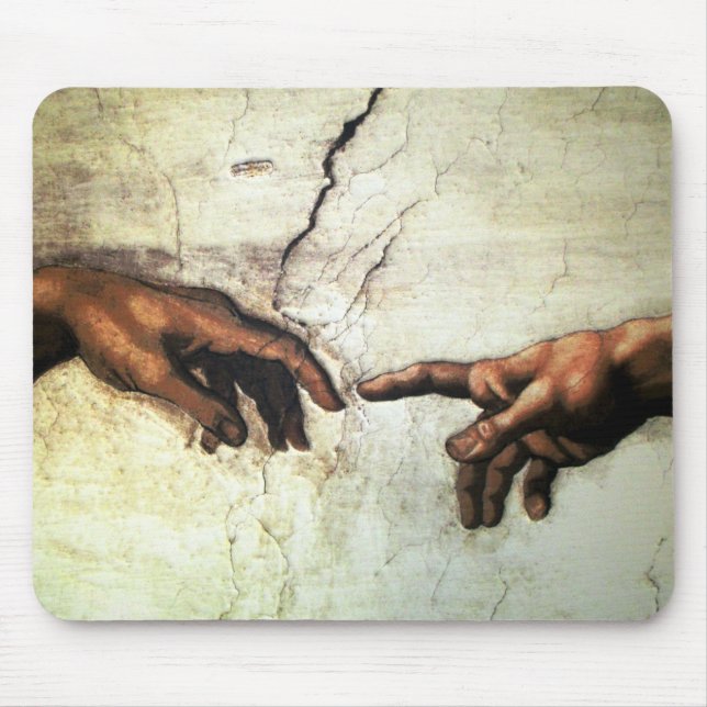 Creation of Adam - Hands Michelangelo 1475 - 1564 Mouse Pad (Front)
