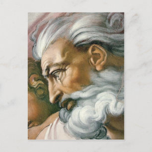 Creation of Adam in detail Postcard