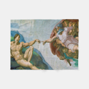Creation of Adam - Michelangelo 1475 - 1564 Fleece Blanket