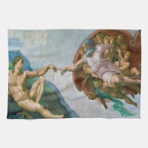 Creation of Adam - Michelangelo 1475 - 1564 Kitchen Towel