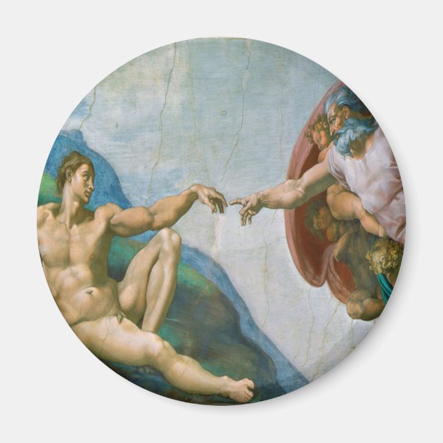 Creation of Adam - Michelangelo 1475 - 1564 Magnet (Front)