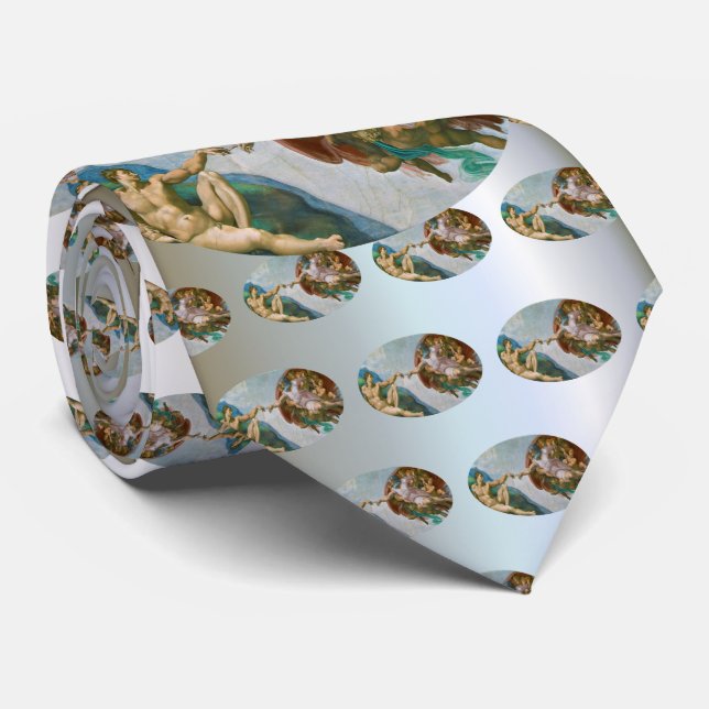 Creation of Adam - Michelangelo 1475 - 1564 Tie (Rolled)
