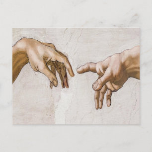 Creation Of Adam Sistine Chapel - Michelangelo Postcard
