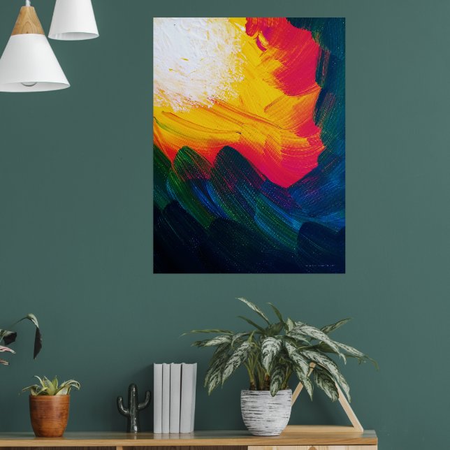 Creation of Light v 3 - Abstract Painting Sun Poster (Living Room 1)