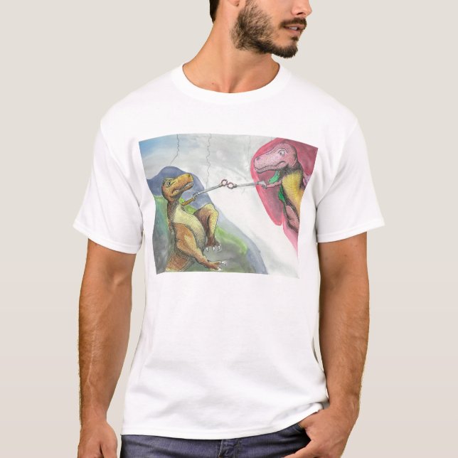 "Creation of T-Rex" T-Shirt (Front)