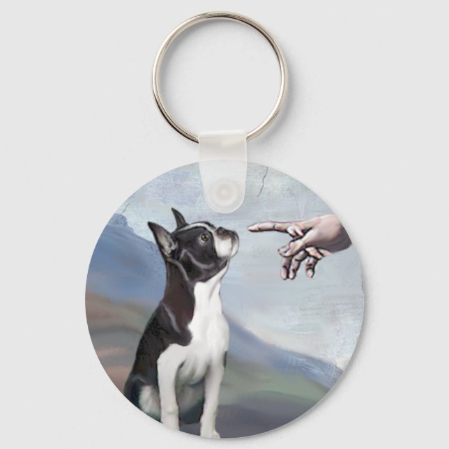 Creation of the Boston Terrier (#3) Keychain (Front)
