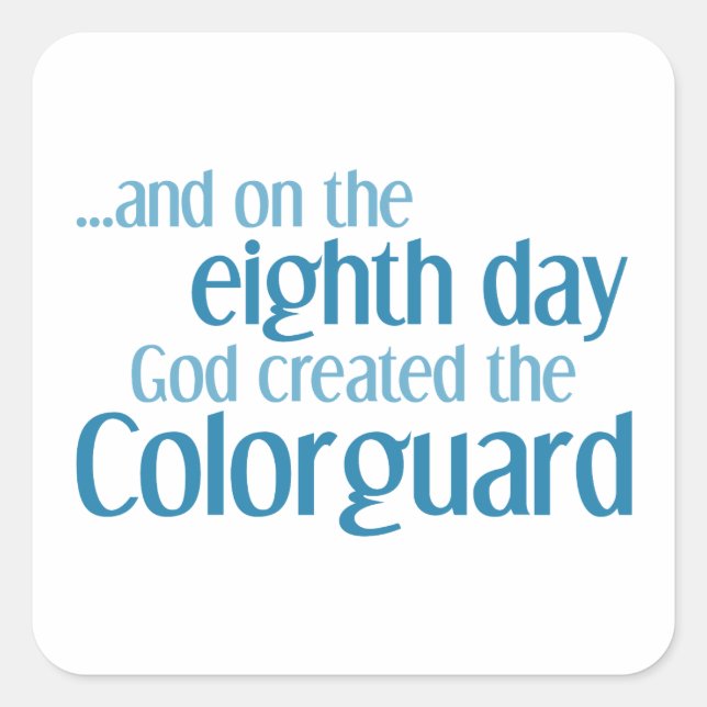 Creation of the Colorguard Square Sticker (Front)