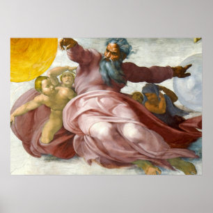 Creation of the Sun by Michelangelo Poster