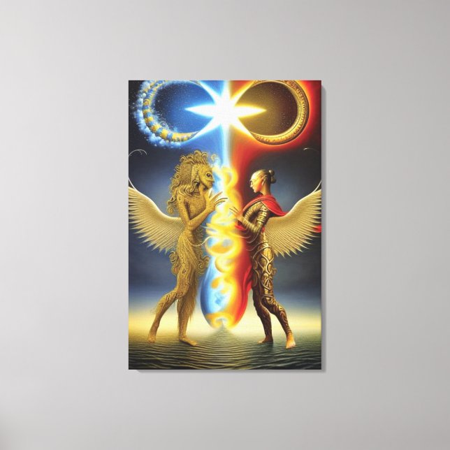 Creation Of Yin and Yang Canvas Print (Front)