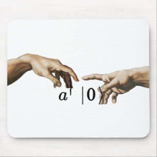Creation operator, micheangelo physics and art mouse pad