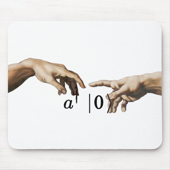 Creation operator, micheangelo physics and art mouse pad (Front)