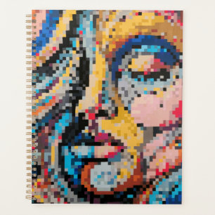 Création pixelisée multicolore