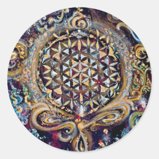 Creation Time 'Cosmic Ocean' Selection Classic Round Sticker