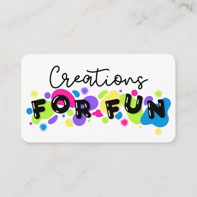Creations for FUN_B Business Card (Front)