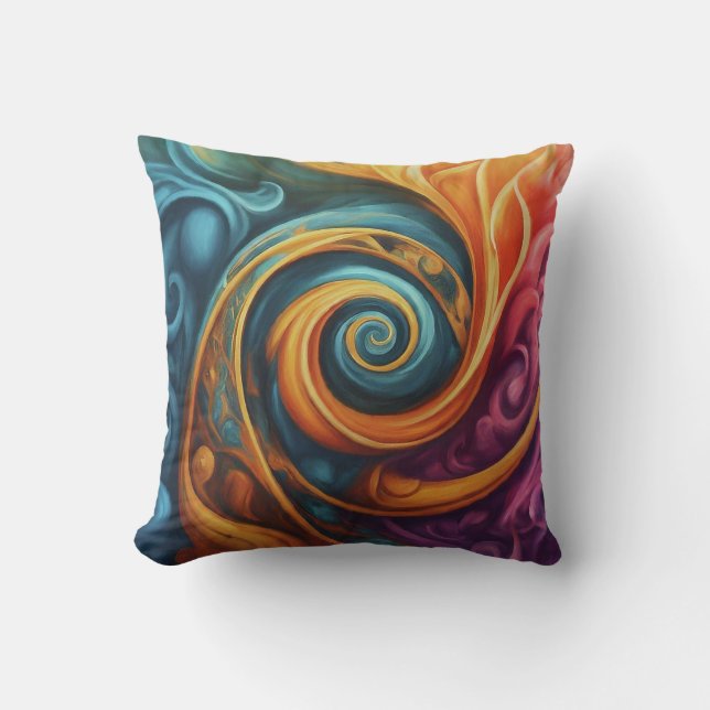 Creation's Maelstrom Throw Pillow (Front)