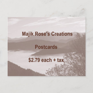 Créations Roses Majik Signer 4 Cartes postales