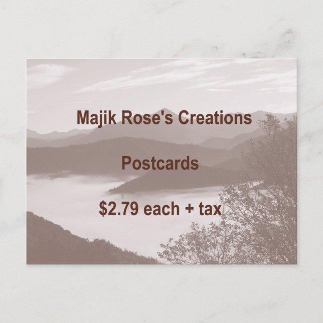 Créations Roses Majik Signer 4 Cartes postales (Devant)