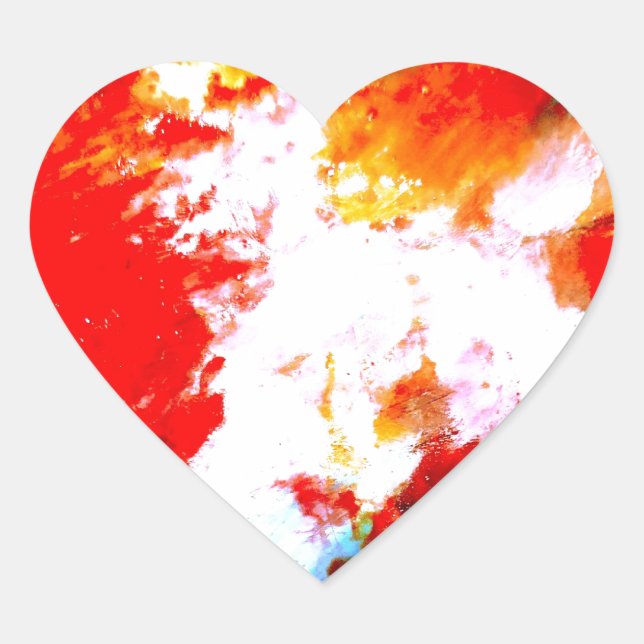 Creative Abstract Artwork Heart Sticker (Front)