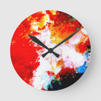 Creative Abstract Artwork Round Clock