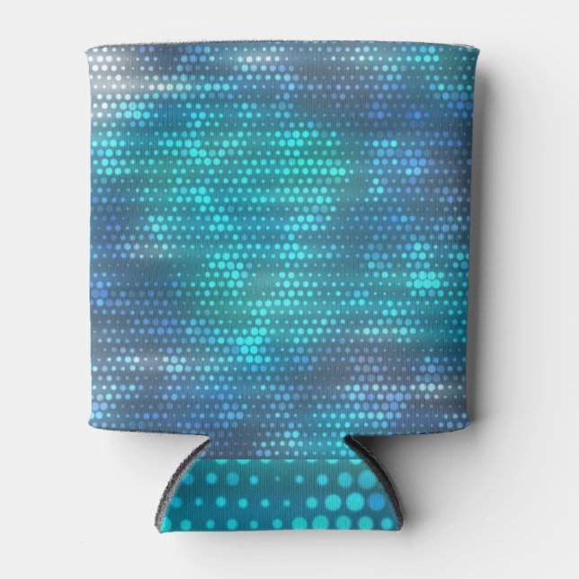 Creative abstract blue background design. can cooler (Front)