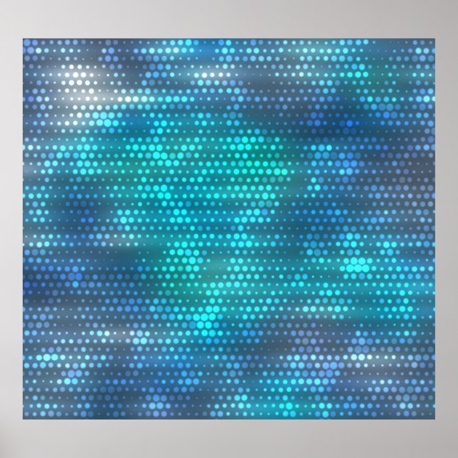 Creative abstract blue background design. poster (Front)